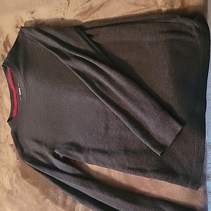 Boys charcoal gray thermal long sleeve shirt